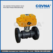 Válvula elétrica de flange de PVC com atuador elétrico 12v 24v 220v 380v